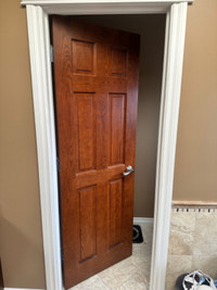 Solid Oak Interior Doors (4) - 80" high (2x28" + 2x30")