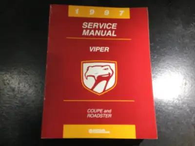1997 Dodge Viper Coupe and Roadster Service Manual OEM Part Number: 812707150 Written for Dodge deal...