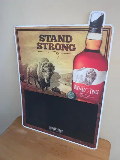 Vintage Buffalo Trace Bourbon Whiskey Tin sign Mint, View more