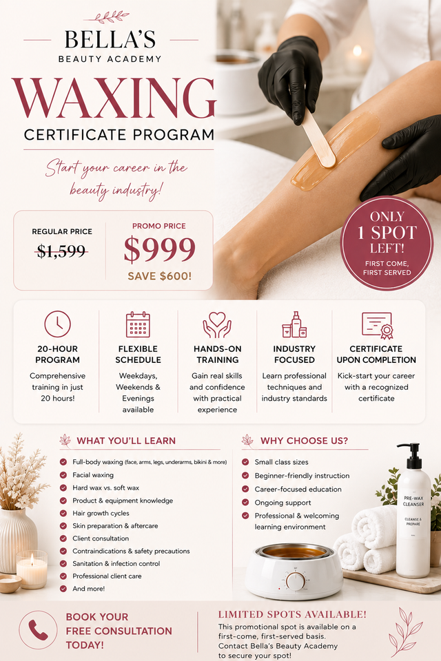 WAXING CERTIFICATE PROGRAM - ONLY $999544331413513185282