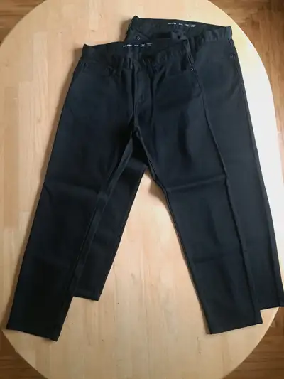 30x30 men's black jeans - two pairs!, View more