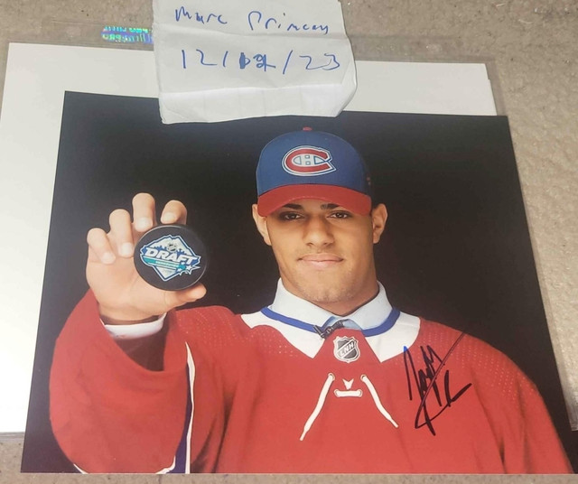 Jayden Struble signed 8x10 photos Hockey Canadiens dans Art et objets de collection  à Ville de Montréal