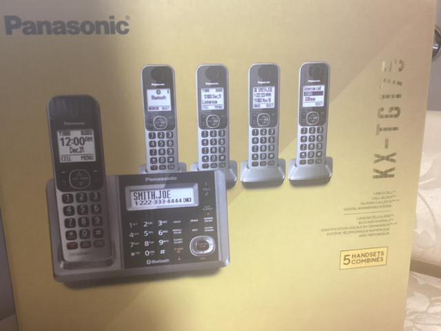 Téléphone Panasonic, 1 base et 5 combinés. Neuf. dans Téléphones résidentiels et répondeurs  à Sherbrooke - Image 2
