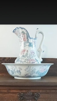 Antique Vase And Wash Bowl