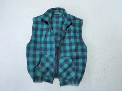 Green Plaid VEST... Size Large, View more