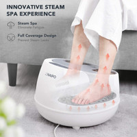 STEAM FOOT SPA BATH MASSAGER WITH ELECTRIC ROLLERS, 3 HEATING 