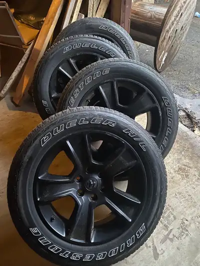 Tires and rims in Great condition, 6 lug ram wheels 6x5.5 bolt pattern fits 2019-2024 ram or Chevy/g...