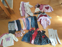 Lot de vêtements bébé fille 6-12, 9 et 12 mois (hiver)