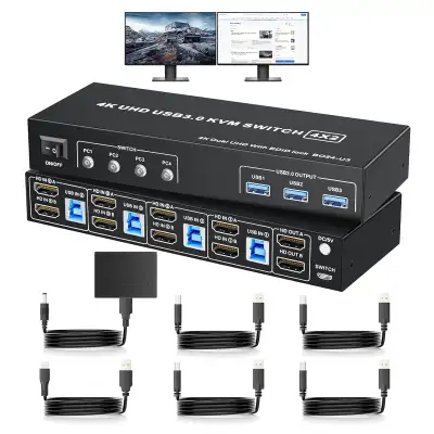 ❤️✅NEW IN BOX: 2 HDMI Port KVM Switch, View more