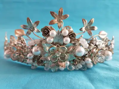 This is a nice vintage ( antique ) filigree When we purchased it years ago, they said it is silver b...