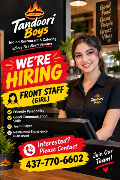 Full Time Job Available in Indian Punjabi Restaurant at Front, View more