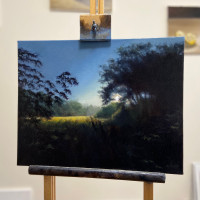 Landscape Painting “Second Marsh Dog Day Sunrise” 11x14