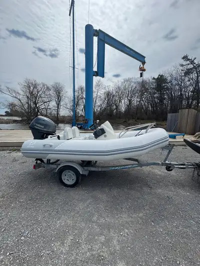 Zodiac YL340 RIB, New Tubes and Upholstery 2026. Yamaha F30 with just 88 hours. EZ Loader single axl...