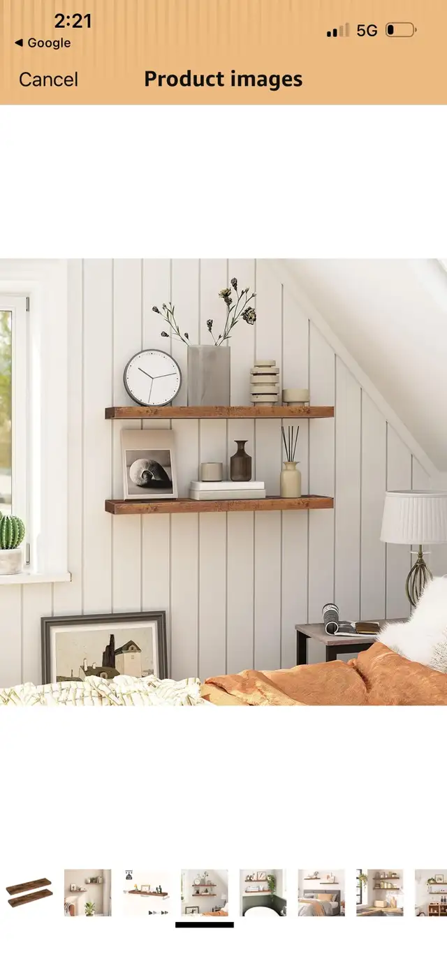 New Floating Wall Shelves (Set of 2) in Home Décor & Accents in Mississauga / Peel Region - Image 5
