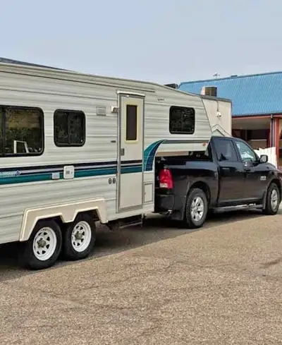 WILL TRADE FOR BUMPER PULL 23 foot fifth wheel In great condition everything works just no AC Hitch...