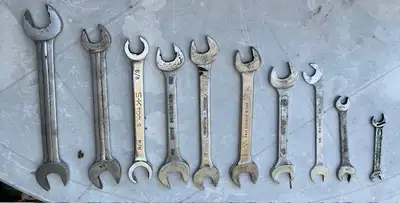 Open-ended wrenches, SAE, mixed set, 10 pieces, View more