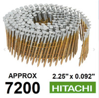 Hitachi 2-1/4-Inch x 0.092-Inch Wire Coil Siding Nails, 3600Pack