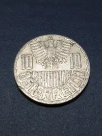 1962 Austria 10 groschen KM #2878 aluminum coin