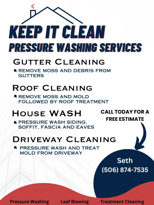 Pressure Washing and Gutter Cleaning Services in Cleaners & Cleaning in Moncton - Image 3