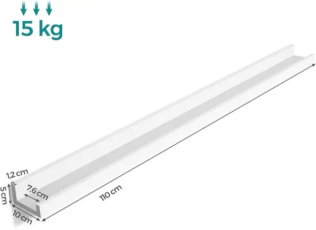 SONGMICS Wall Shelf Living Room Decoration Glossy Finish 10 x 11 in Home Décor & Accents in Markham / York Region - Image 5