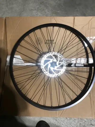 Brand new 26 inch bike front wheel with disc brake 
