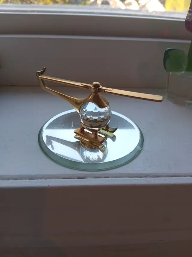 Crystal Swarovski  Helicopter Figurine Collector in Arts & Collectibles in Calgary - Image 2