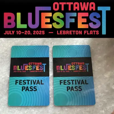 2 Bluesfest Saturday July 19 Passes $50 each, View more