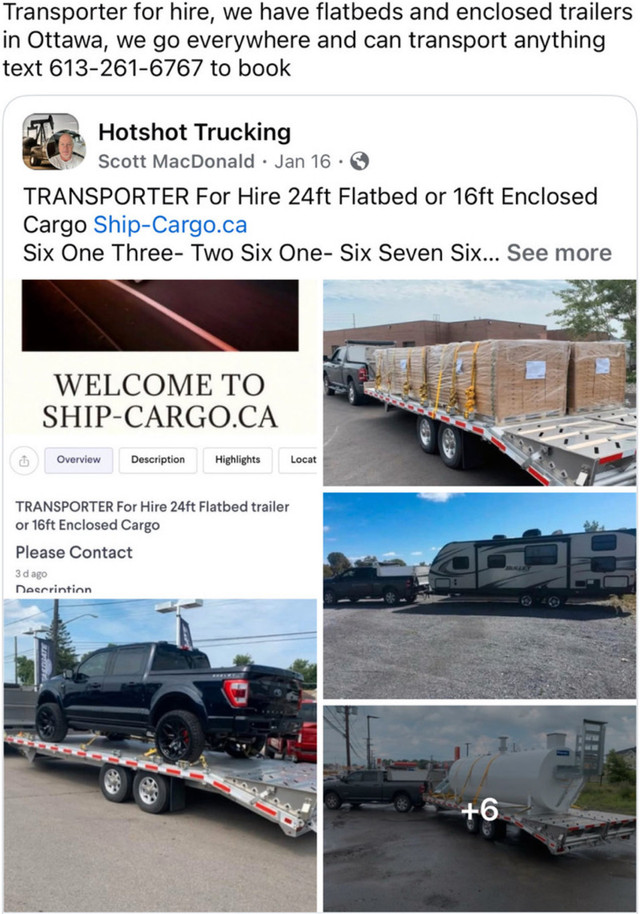 SHIPPING Every Saturday: Montreal to Toronto 613-261-6767 dans Autre  à Rouyn-Noranda - Image 3