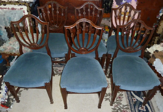 Very Beautiful Hardwood Chairs  (Six available) in Dining Tables & Sets in Kingston - Image 3