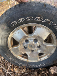Toyota alloy rims /w tires 