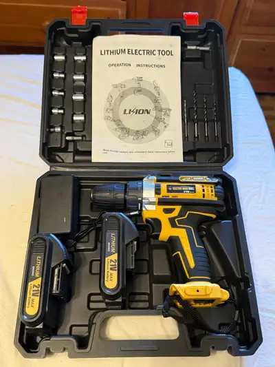 New drill, two batteries plus case reduced price, View more