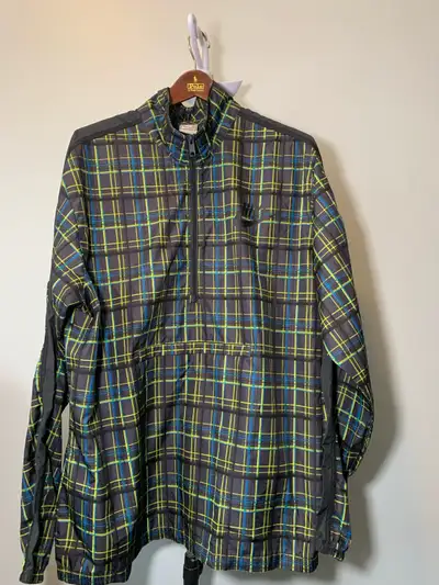Y2K NIKE PLAID WINDBREAKER SIZE XL , View more