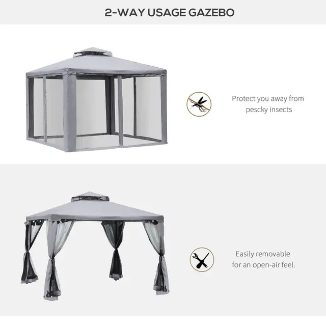 10*10 Outdoor patio Gazebo On sale in Patio & Garden Furniture in Markham / York Region - Image 5