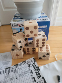 KENT Wooden Jumbo Dice for Kids Games. Full Set in Box.