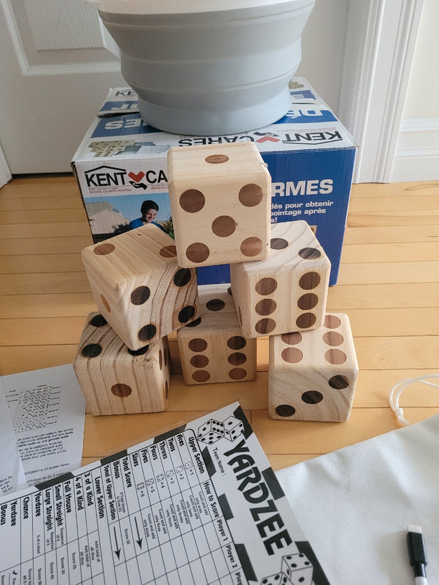 KENT Wooden Jumbo Dice for Kids Games. Full Set in Box. in Toys & Games in Bedford