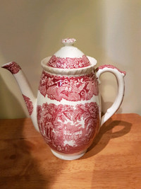 Vintage Mason's Vista Pink Coffee Pot