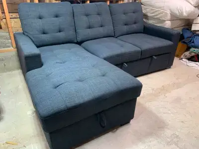 blue sectional sofa bed , View more