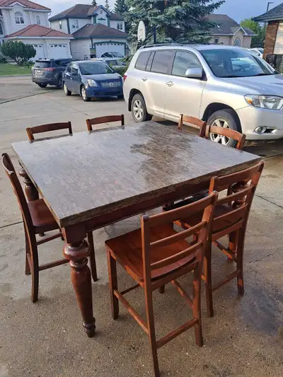 Solid Wood Dining Table with 8 Chairs, View more