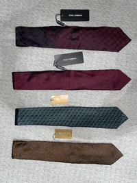 Brand new Gucci and D&G Dolce & Gabbana ties