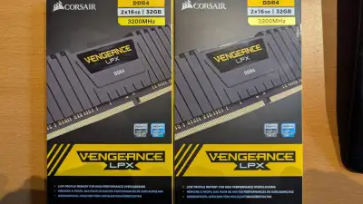 Corsair Vengeance LPX 32GB (4 X 16GB) DDR4 3200 (PC4-25600) C16 1.35V Desktop Memory - Black This me...