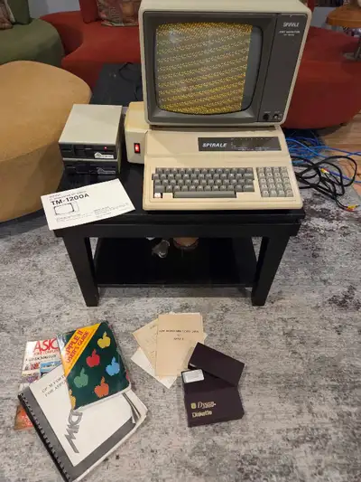 Rare 1984 Spirale Apple II Clone Setup + Amber CRT + 2x Samurai, View more
