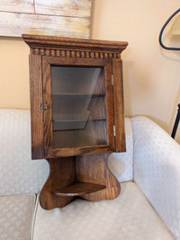 Vintage oak corner cabinet