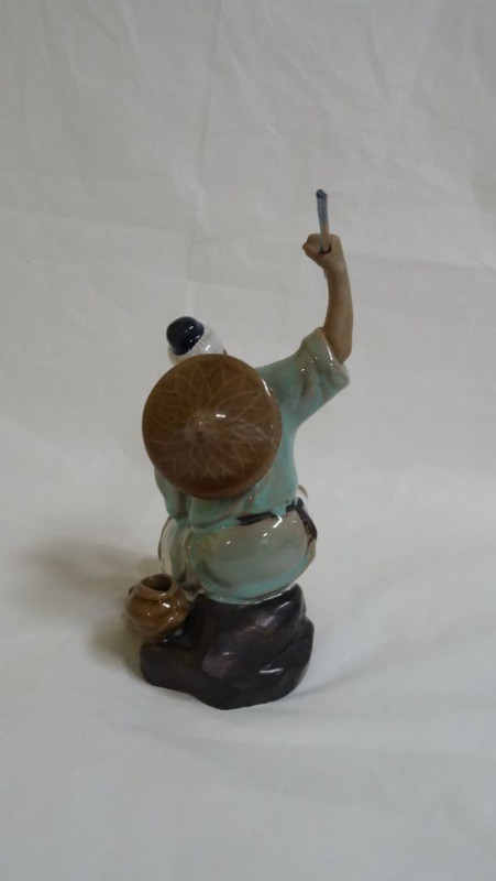 Antique Chinese Shiwan Mudman Fisherman in Arts & Collectibles in Kitchener / Waterloo - Image 4