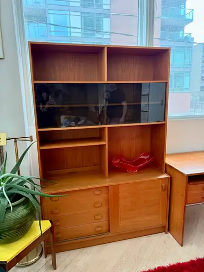 Vintage Danish Teak Wall Unit / Cabinet by Domino Møbler, View more