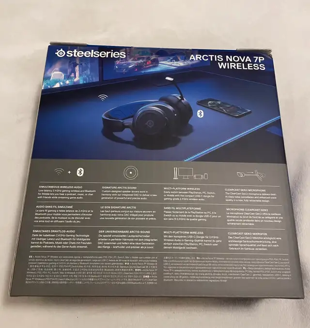 Steelseries wireless 7p gaming head set62866660942978123