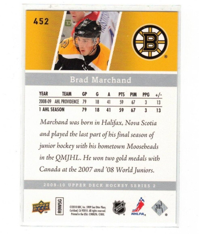 RETAIL BOX .… SERIES 2 .… 2009-10 UPPER DECK .… BRAD MARCHAND ? in Arts & Collectibles in City of Halifax - Image 4
