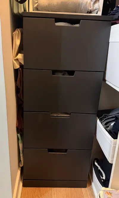 IKEA NORDLI 4-Drawer Tall Narrow Chest – Anthracite, View more