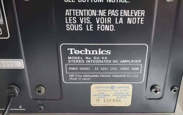 VINTAGE TECHNICS SYSTEM SU-V4 AMP & ST-S3 TUNER in Stereo Systems & Home Theatre in Markham / York Region - Image 10