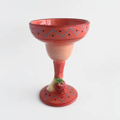 Martini Glass, Red Ceramic, Cabana Ambiance Collection, Fruits, View more