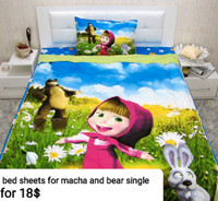 Sheet for bed single  and toys 